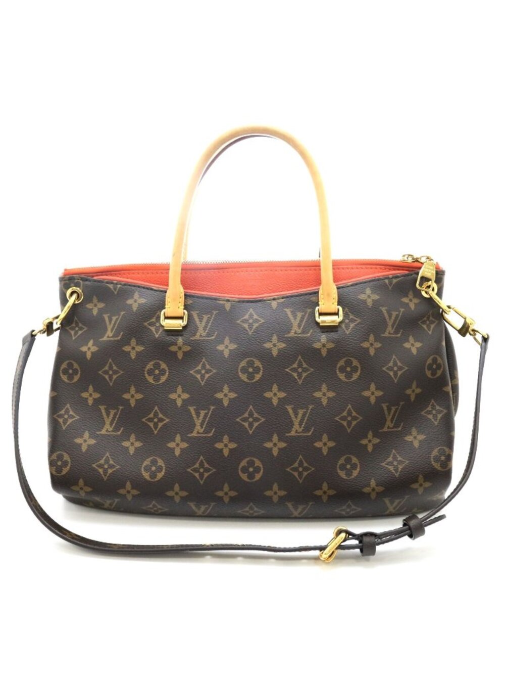 Louis Vuitton Pallas Handbag Monogram Canvas Lemon Teen